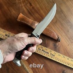 Vintage CASE XX USA 323-6 Fixed Blade Knife Stacked Leather + Orig Sheath