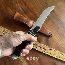 Vintage CASE XX USA 323-6 Fixed Blade Knife Stacked Leather + Orig Sheath