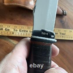 Vintage CASE XX USA 323-6 Fixed Blade Knife Stacked Leather + Orig Sheath