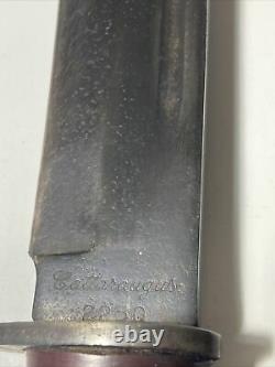 Vintage CATTARAUGUS 225Q Fixed Blade Hunting Knife with Sheath