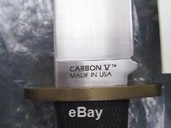 Vintage COLD STEEL CARBON V trailmaster hunting bowie knife Ventura calif. USA