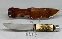 Vintage COMPASS Germany 846 SS Old Stag Survival Hunter Knife ORIGINAL Sheath