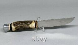 Vintage COMPASS Germany 846 SS Old Stag Survival Hunter Knife ORIGINAL Sheath