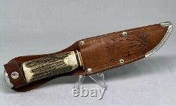 Vintage COMPASS Germany 846 SS Old Stag Survival Hunter Knife ORIGINAL Sheath