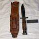 Vintage Camillus NY Fixed Blade Pilot Survival Knife & Scabbard & Stone 2-1971