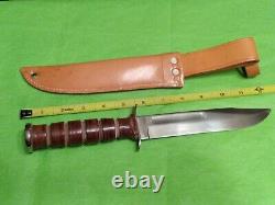Vintage Camillus USA 1009 Trailblazer Sword Brand Fixed Blade Fighting Knife