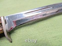 Vintage Case 5 Blade Hunting Knife withStag Handle & Sheath