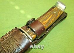 Vintage Case 5 Blade Hunting Knife withStag Handle & Sheath