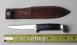 Vintage Case Bird Trout Hunting Knife with Orig Leather Sheath 1940-65 Rare USA EC