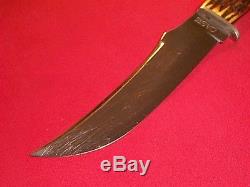 Vintage Case Cutlery 10-1/4 in. Stag Bowie Style Hunting Knife WithSheath Unused
