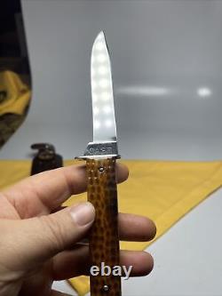 Vintage Case? Knife 1940's Hunting Knife fixed blade Beautiful Green bone Knife