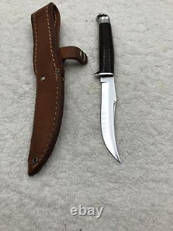 Vintage Case XX 1940-1964 Fixed Blade Stacked Leather Sheath Knife Excellent