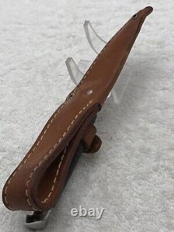 Vintage Case XX 1940-1964 Fixed Blade Stacked Leather Sheath Knife Excellent