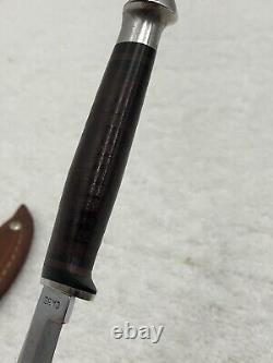 Vintage Case XX 1940-1964 Fixed Blade Stacked Leather Sheath Knife Excellent