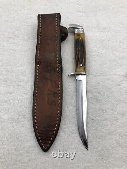 Vintage Case XX 1940-1964 Stag Handle Sheath Knife Great Condition