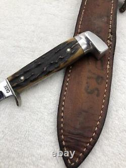 Vintage Case XX 1940-1964 Stag Handle Sheath Knife Great Condition