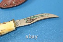 Vintage Case XX 523 3-1/4 SS Stag Pheasant Hunting Bird Knife + Sheath