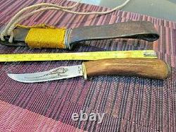 Vintage Case XX 523-3 8sp Stag Carbon Hunting Boot Knife