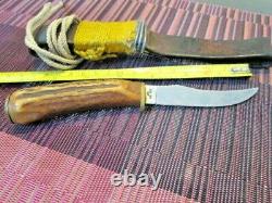 Vintage Case XX 523-3 8sp Stag Carbon Hunting Boot Knife