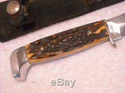 Vintage Case XX 523-5 Stag Handle Hunting Knife