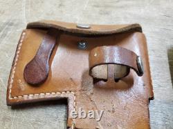 Vintage Case XX Combination Knife and Hatchet Axe Set Wood Handle Leather Sheath