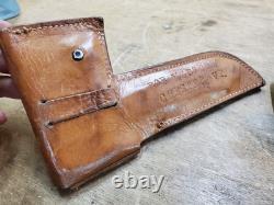 Vintage Case XX Combination Knife and Hatchet Axe Set Wood Handle Leather Sheath
