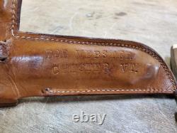 Vintage Case XX Combination Knife and Hatchet Axe Set Wood Handle Leather Sheath