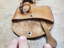 Vintage Case XX Combination Knife and Hatchet Axe Set Wood Handle Leather Sheath