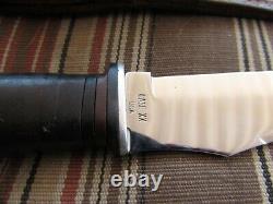 Vintage Case XX Fighting Fixed Blade Knife With Leather Sheath