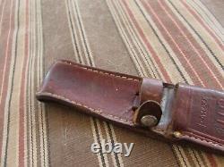 Vintage Case XX Fighting Fixed Blade Knife With Leather Sheath