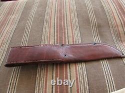 Vintage Case XX Fighting Fixed Blade Knife With Leather Sheath