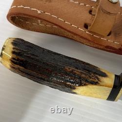 Vintage Case XX Fixed Blade Hunting Knife & Sheath / 523-5
