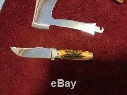 Vintage Case XX Hunting Knife and Hatchet Combo