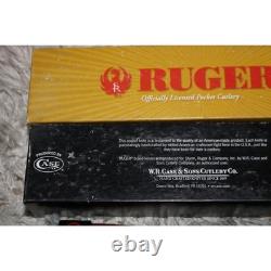 Vintage Case XX Ruger Fixed Blade Knife 216-5 Red Grip with Sheath LT216-5 SS NIB