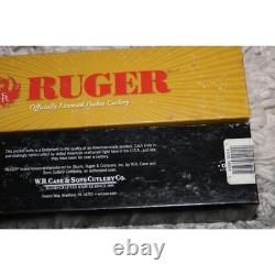 Vintage Case XX Ruger Fixed Blade Knife 216-5 Red Grip with Sheath LT216-5 SS NIB