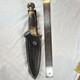 Vintage Case XX USA Fixed Blade Hunting Knife Stag Handle Leather Sheath
