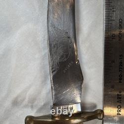 Vintage Case XX USA Fixed Blade Hunting Knife Stag Handle Leather Sheath