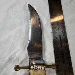 Vintage Case XX USA Fixed Blade Hunting Knife Stag Handle Leather Sheath
