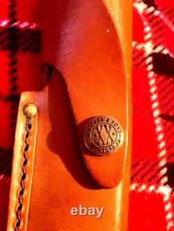 Vintage Case XX USA SS 323-5 Fixed Blade Hunting Knife (9 Dot) & leather Sheath