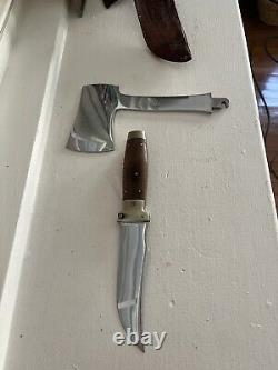 Vintage Case's Tested XX Hunting Knife/Hatchet in Leather Case