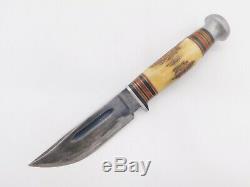 Vintage Cattaraugus Stag Fixed Blade Hunting Knife