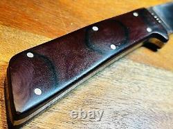 Vintage Chubby Hueske 1419 Fixed Blade Knife + Original Leather Sheath