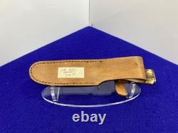 Vintage Clip Point Hunting Knife with Sheath Fixed Blade