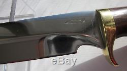 Vintage Clyde Fischer 13 Fighter subhilt knife with sheath US handmade 1970is
