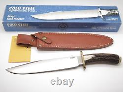 Vintage Cold Steel USA 16S Stag Trail Master Carbon V Fixed Blade Bowie Knife
