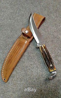 Vintage Collector's Antique Case-XX 523-5 SSP fixed blade hunting knife &sheath