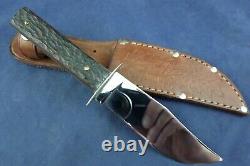 Vintage Colonial Providence Bone Hunting Knife with Sheath