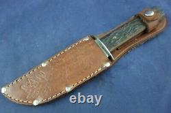 Vintage Colonial Providence Bone Hunting Knife with Sheath