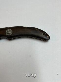 Vintage Colt CT16 Folding Lockback Knife Leather Sheath Hunting Japan