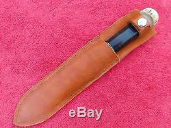 Vintage Crown Cutlery Sheffield England Stag fixed Blade Fighting Hunting Knife